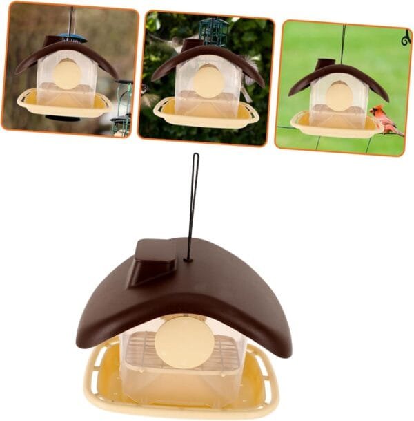 Yardwe 5 Piezas Comedero para Pájaros Aire Libre Titular De Comida para Pájaros Aire Libre Comedero Colgante para Loros Comedero para Pájaros Balcón Jaula para Pájaros El Plastico - Image 5