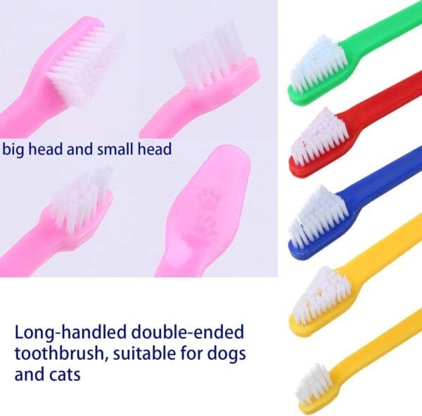 BDSHUNBF 6 Piezas Cepillo de Dientes para Perros, con Caja de Almacenamiento, Cepillos de Dientes para Limpieza de Dientes de Mascotas, Cepillo de Dientes de Silicona para Perros Gatos Cuidado Dental - Image 4
