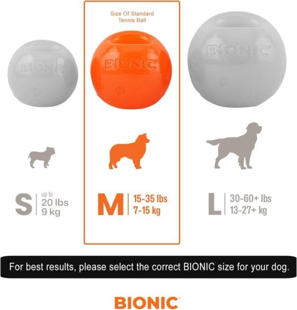BIONIC Juguete Interactivo para Perros Pelota, M, 6,7 cm - Image 2
