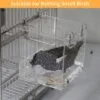 Aceshop Bañera para Pájaros Cuenco de Baño Acrílico Transparente Caja de Baño para Casa de Baño Accesorio de Jaula para Pájaros con Ganchos para Pájaros Pequeños, Pinzón, Canario 12.8 * 11.3 * 13 cm - Image 6