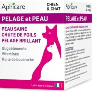 Aphicare - Piel y Pelaje - Polvo 100 GR - Cuidado de la Piel - Belleza del Pelaje - Oligo Elementos - Minerales - Aceite de Borraja - Fabricado en Francia