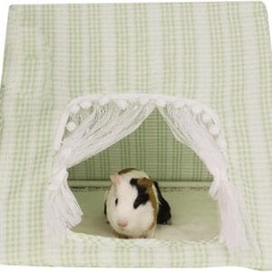 Bunny Teepee | Escondite triangular de conejo suave - Elegante escondite triangular lavable para conejos, accesorios de jaula de animales pequeños para dormir y relajarse