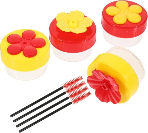 YARNOW 2 Juegos De Comederos para Pájaros para Exteriores Comida para Pájaros Contenedor Transparente para Exteriores Dispensador De Comedero Decorativo para Pájaros Contenedor - Image 7