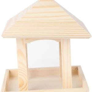 Yardwe 2 Piezas comedero para pájaros de Madera alimento comedero para Ardillas comedero pajaros comederos para pajaros envase comederos para pájaros Soporte para Comida de pájaros Animal