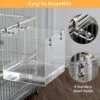 Aceshop Bañera para Pájaros Cuenco de Baño Acrílico Transparente Caja de Baño para Casa de Baño Accesorio de Jaula para Pájaros con Ganchos para Pájaros Pequeños, Pinzón, Canario 12.8 * 11.3 * 13 cm - Image 4