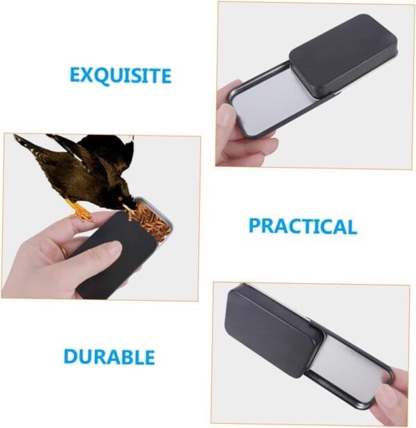 BESPORTBLE Caja De 2 Piezas Caja De Comida para Pájaros Contenedor De Comida para Pájaros Ventana Comedero para Pájaros Comedero para Pájaros Comedero para Pájaros Perchas para - Image 2