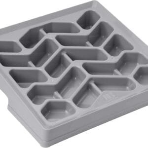 Leashboss - Comedero de Cara Plana, Cuenco Inclinado de alimentación Lenta para Perros y Gatos de hocico Corto, Cuenco de Comida Inclinado para Bulldogs, Cuencos de Cara Plana de 1.5 Tazas (Gris)