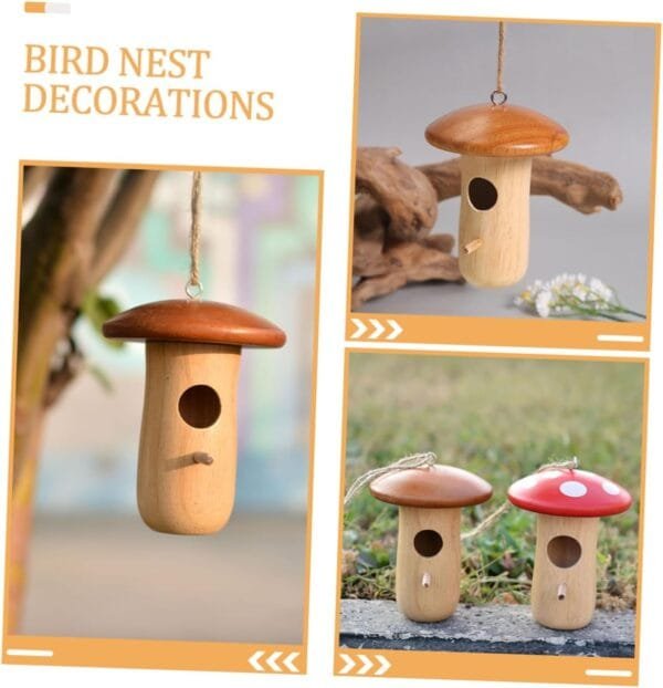 YARNOW Nido De Pájaro De Madera Comederos para Pájaros Colgantes Alimentador De Comida para Pájaros Colgante Comedero para Pájaros Creativo Comedero para Pájaros Duradero - Image 9