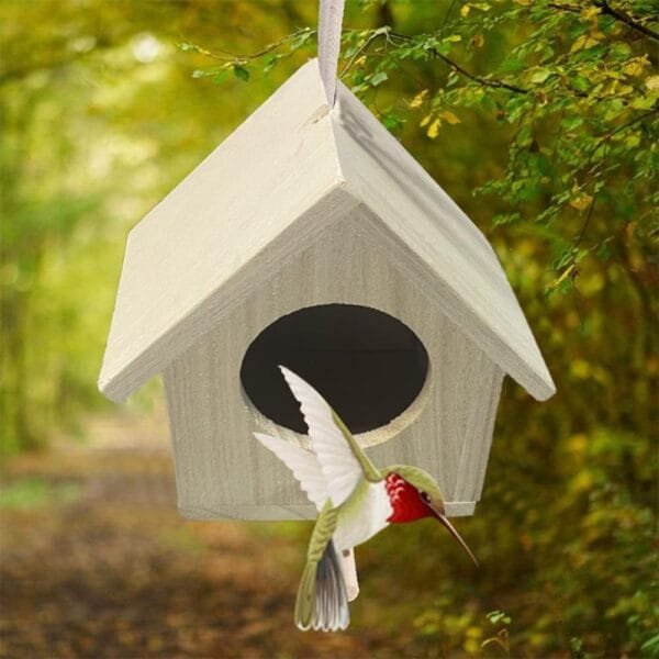 Casa de Pájaros de Madera, Casa de Nidos de Pájaros de Madera, Jaula para Pájaros de Madera Accesorios para Pájaros, Nido de Madera para Pájaros, para Periquitos, Loros, Periquitos y Periquito - Image 5