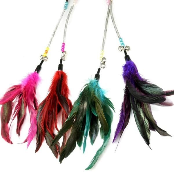 Juguete Gato Pluma,Plumas Gato,Para Gato Jugar Solo Juguetes Interior Gatitos - Image 6
