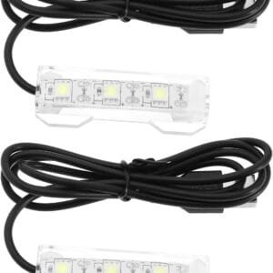 VGOL 2 Piezas Pequeña Luz de Acuario Cable Negro Luz Blanca Tira USB Agua Planta Luz USB Mini Escritorio Pecera Luces LED Blancas Accesorios de Acuario