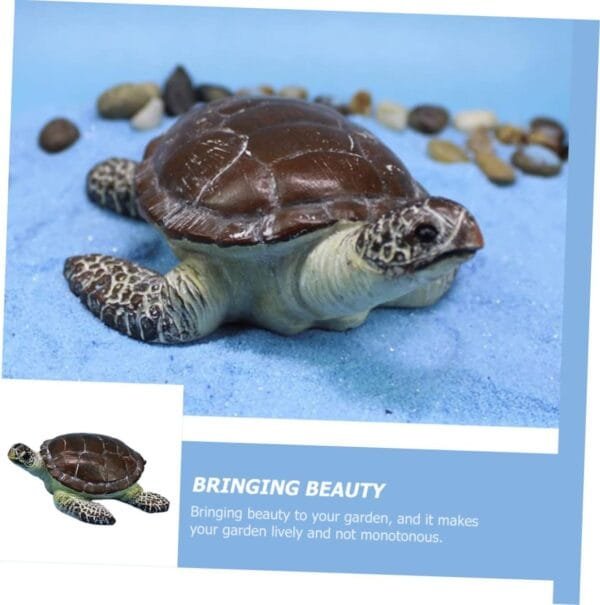 Yardwe Adornos De Tortuga Modelo De Tortuga Marina Modelo Decorativo De Tortuga Marina Manualidades para Niños Juguetes En Miniatura Juguete para Niños Decoración Animal Resina Artesanía - Image 6