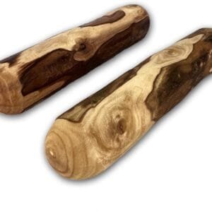 Mordedor Natural de Madera de Olivo para Perros | TALLA M | 2UDS | (17CM) | Bañado en Aceite de Oliva | Juguetes para Perros | Elimina Sarro | Palo Antiestres Perro | Calidad Ambiental Certificada