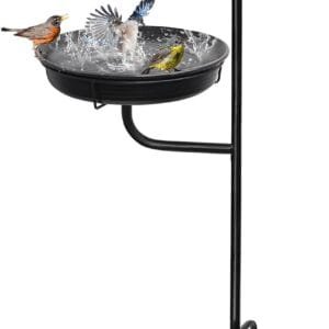 Giyiprpi Baño para pájaros Baño para pájaros Tazón de Comida Punto de Agua Baño para pájaros de pie Jardín para pájaros Silvestres Bebedero de Agua para pájaros Jardín Independiente Comedero para páj
