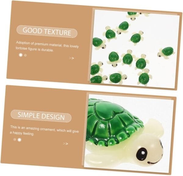 Yardwe 60 Piezas Mini Modelo De Tortuga Figura De Tortuga De Resina Figuras De Animales Pequeños Mini Figura Tortuga De Juguete Tortuga En Miniatura Figuras Pequeñas Figuras De Delfines - Image 5