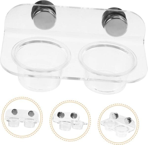YARNOW 1 Juego Alimentador de Agua magnético Tazas de alimentación Gecko Tortuga Gusano Alimentador de Reptiles Bebedero para Reptiles tazones de Comida de Gecko tazón de Agua el plastico - Image 4