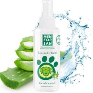 Menforsan Limpiador Facial para Perros con Aloe Vera de Cultivo ecológico, 60ml