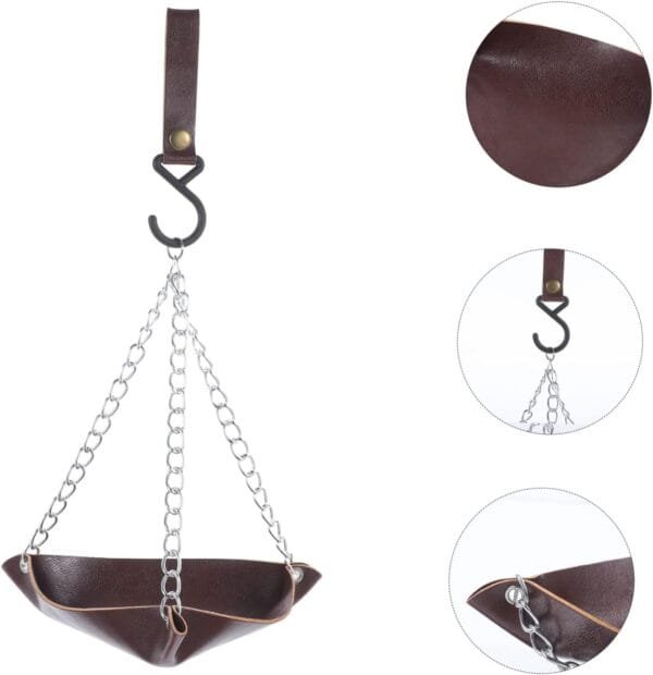 Kisangel Comedero para Colibríes Contenedor De Comida para Pájaros Comedero De Plataforma para Pájaros Dispensador De Pájaros Al Aire Comederos para Pájaros Cuero Ave Silvestre Loro - Image 5