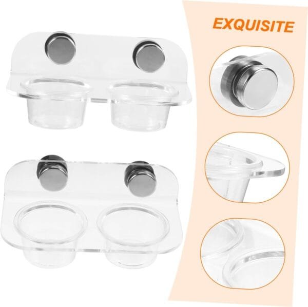 YARNOW 1 Juego Alimentador de Agua magnético Tazas de alimentación Gecko Tortuga Gusano Alimentador de Reptiles Bebedero para Reptiles tazones de Comida de Gecko tazón de Agua el plastico - Image 3