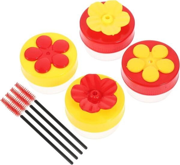 YARNOW 2 Juegos De Comederos para Pájaros para Exteriores Comida para Pájaros Contenedor Transparente para Exteriores Dispensador De Comedero Decorativo para Pájaros Contenedor - Image 9