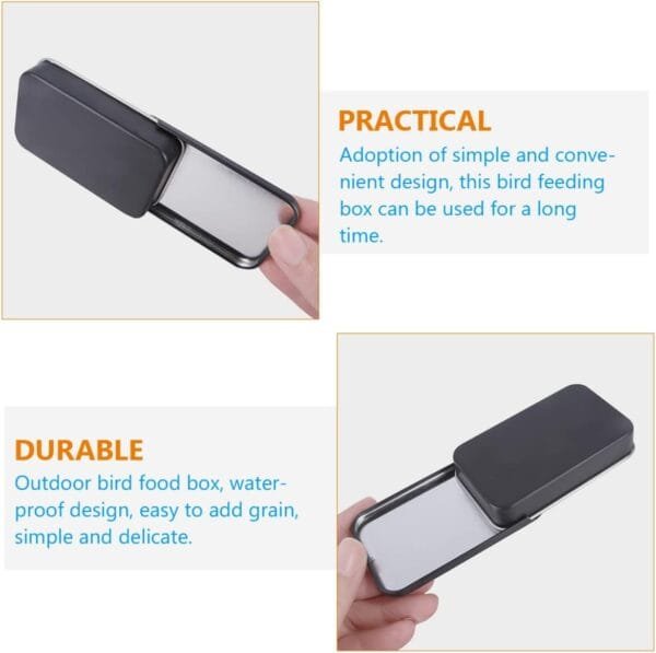 YARNOW 4 Piezas Caja de Comida para pájaros Bird Feeder comederos para pajaros comedero para pájaros de Mano contenedores de bocadillos comedero pajaros comederos para pájaros - Image 4