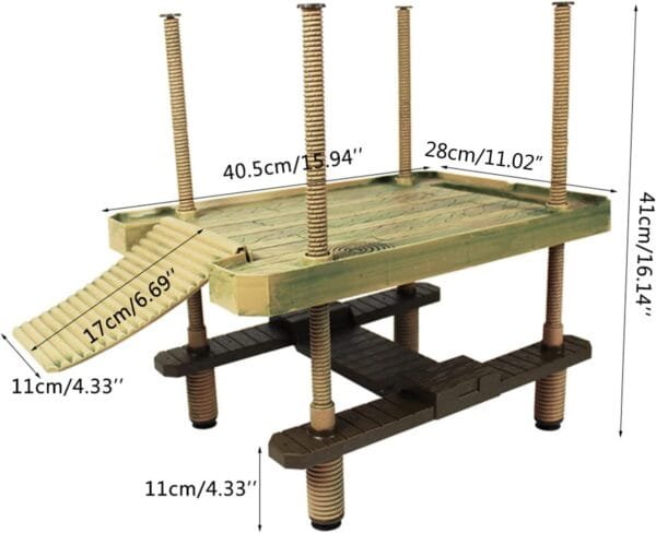 Btgghytr Soporte para escalada de tortugas, para casa, para acuario, adornos para tortuga, juguete para escalada de tortuga - Image 8