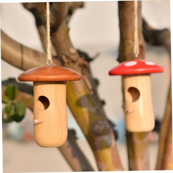 YARNOW Nido De Pájaro De Madera Comederos para Pájaros Colgantes Alimentador De Comida para Pájaros Colgante Comedero para Pájaros Creativo Comedero para Pájaros Duradero - Image 8