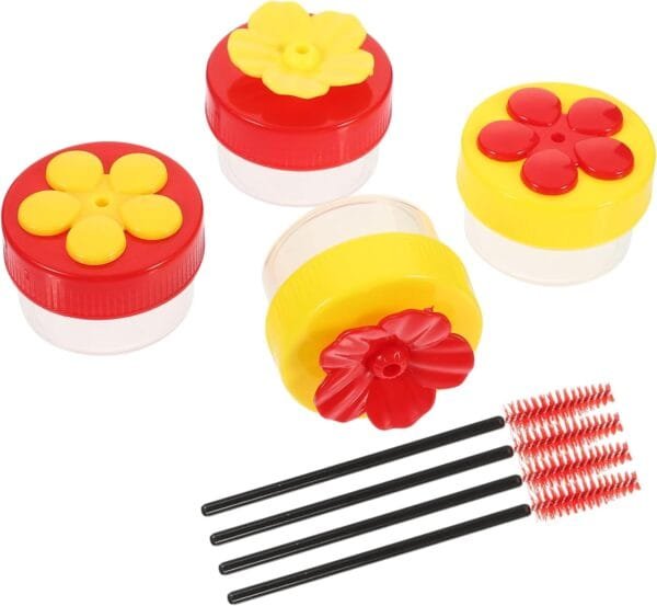 YARNOW 2 Juegos De Comederos para Pájaros para Exteriores Comida para Pájaros Contenedor Transparente para Exteriores Dispensador De Comedero Decorativo para Pájaros Contenedor - Image 3