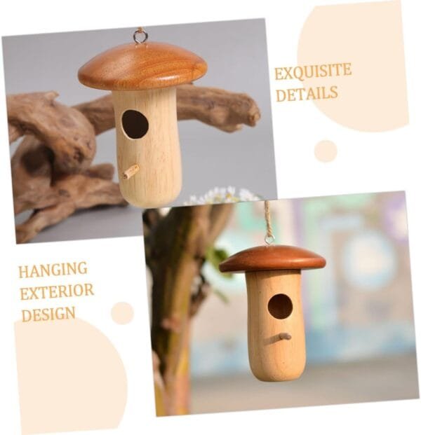 YARNOW Nido De Pájaro De Madera Comederos para Pájaros Colgantes Alimentador De Comida para Pájaros Colgante Comedero para Pájaros Creativo Comedero para Pájaros Duradero - Image 3