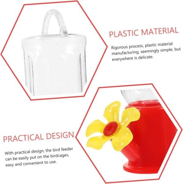 BESPORTBLE 4 Piezas Alimentador De Pinzones Contenedor De Comida para Pájaros Comedero para Pájaros Comederos para Pájaros Colgantes para Exteriores El Plastico Decorar Estanco - Image 6