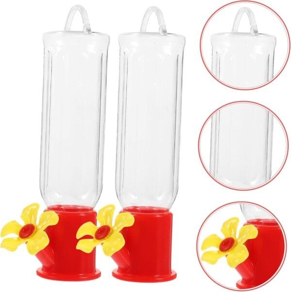 BESPORTBLE 4 Piezas Alimentador De Jaula De Pájaros Comederos De Plástico para Pájaros Comederos Creativos para Pájaros Bebedero para Pájaros Exterior El Plastico Tazón De Comida para Pájaros - Image 5