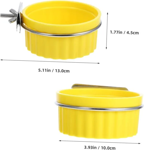Yardwe Tazón De Comida para Loros Comedero para Periquitos Comederos para Jaulas De Pájaros Platos para Pájaros para Jaula Tazón De Alimentación para Pájaros Tazones De Comida para - Image 2