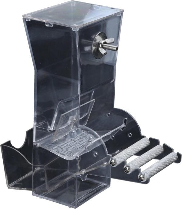amangul Dispensador de comida para pájaros y mascotas, comedero para loros con perca, contenedor de comida para pájaros, accesorios para jaula de pájaros pequeños - Image 7