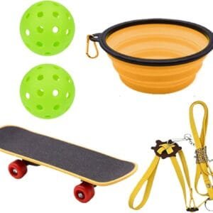 Bexdug Juego de juguetes de patineta de entrenamiento de , divertido juego de alimentación de , juego de entrenamiento con cuenco y cuerda de tracción, juguete de para animales
