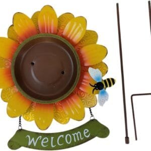 Yardwe Comedero para Pájaros De Girasol Comedero Decorativo para Pájaros Contenedor De Comida para Pájaros De Jardín Comederos para Pájaros Decoración Alimentar Envase Hierro Forjado