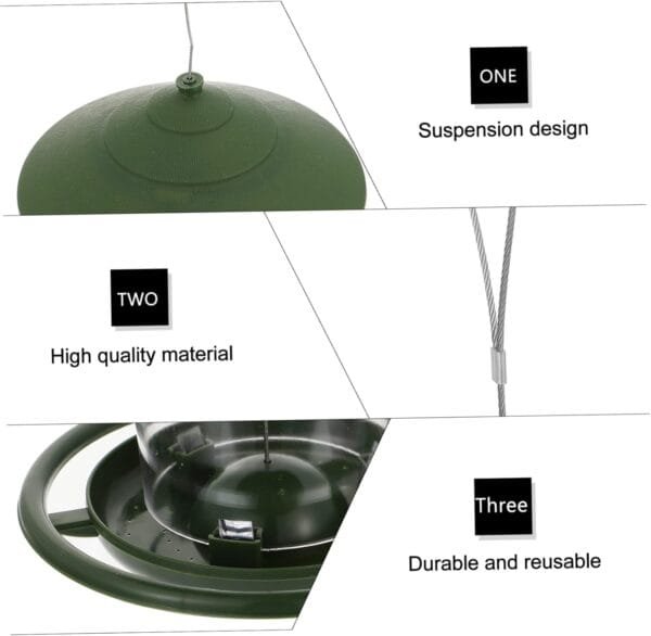 BESPORTBLE Comedero para Jaula De Pájaros Comedero para Pájaros Colgante Caja De Comida para Pájaros De Plástico para Exteriores 1 Unidad Squirrel Feeder - Image 2