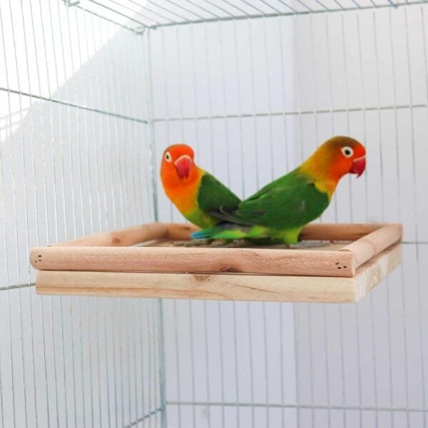 Soporte de perca para pájaros, juguete de plataforma para pájaros, de madera natural, accesorios de poste, molienda de patas, percha de escalada para pájaros, loros, ratas, periquitos, periquitos, - Image 3
