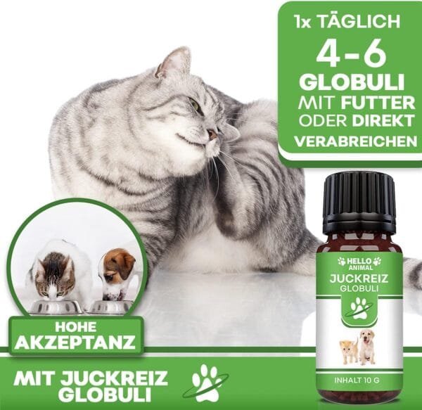 Globuli para perros y gatos con irritación de la piel, cuida la piel y el pelo en piojos, pulgas y ácaros – informado con flores de Bach. - Image 5