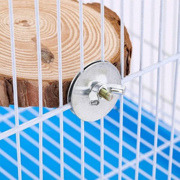 Juego de 4 perchas para jaulas de pájaros, juego de juguetes para pájaros, soporte para pájaros, barra de madera, accesorios para periquitos, canarios, cacatúas, agapornides - Image 4