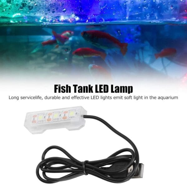 Joyzan Luz de Acuario Pequeña, LED Ultrabrillante para Tanque Peces Lámpara Suave Mini Decoración Decoraciones Subacuáticas Iluminación Diaria Escritorio Plantas Agua Dulce Jardín Interior Pecera - Image 4