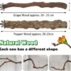 5PCS Perchas de Pájaros, Perca de Pájaro de Madera Natural, Soporte para Plataforma de Pájaros Pequeños, Juguetes para Periquitos, Accesorio para Jaulas de Pájaros para Cacatúas Agapornis - Image 2