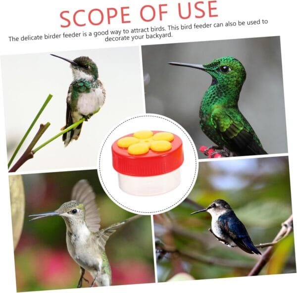 DIKACA 1 Juego Comedero para Pájaros De Flores Comederos De Anillo De Colibrí Contenedor De Comida para Pájaros Comedero para Pájaros De Jardín Dispensador Paloma El Plastico - Image 5
