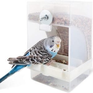 Comedero Automático para Pájaros Transparente Estación de Alimentación para Pájaros Se Puede Colgar 16 x 10 x 9,5 cm Gran Capacidad Puede Almacenar Alimentos Durante Unos 15 días.