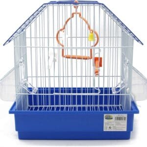 BPS Jaula para Pájaro Pajarera Periquito Canarios con Comedero Bebedero Saltado Perchas para Descanso Color al Azar 27.5x19.5x30 cm BPS-1170
