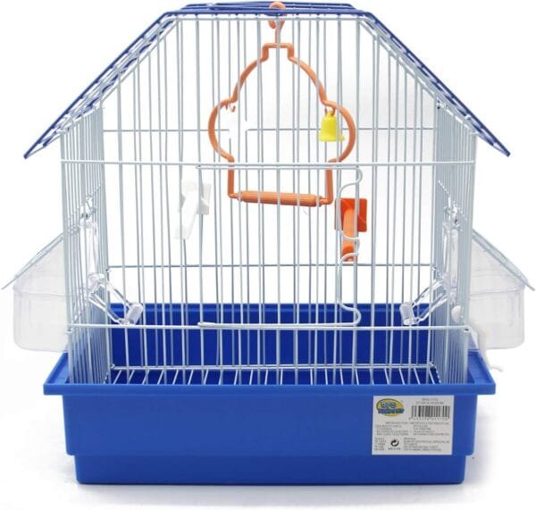 BPS Jaula para Pájaro Pajarera Periquito Canarios con Comedero Bebedero Saltado Perchas para Descanso Color al Azar 27.5x19.5x30 cm BPS-1170