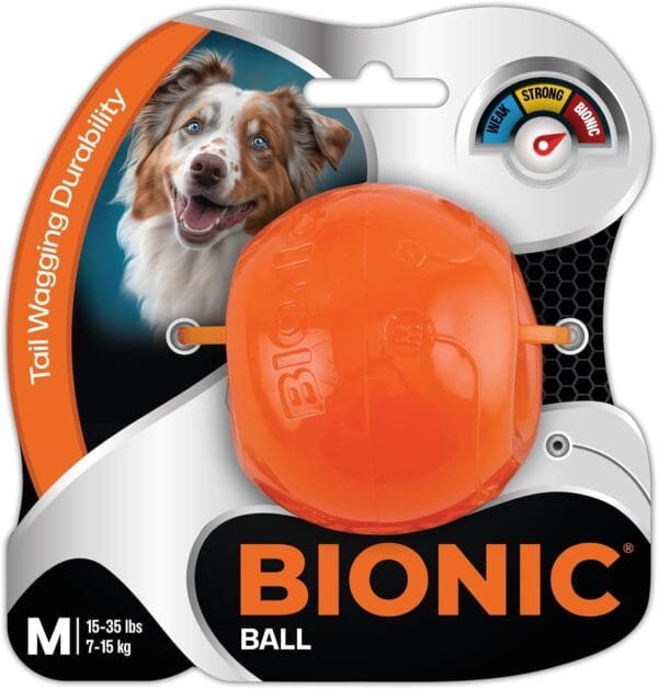 BIONIC Juguete Interactivo para Perros Pelota, M, 6,7 cm