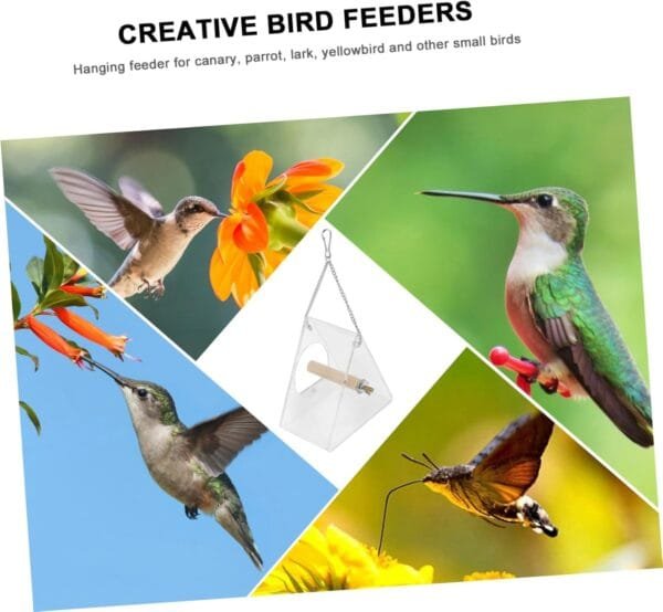 YARNOW 1 Pc comedero para pájaros contenedores para Comida comedero portátil para pájaros comedero pajaros Exterior Bird Feeder envase comederos para pájaros Jaula de Comida para pájaros - Image 7