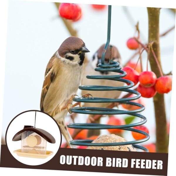 Yardwe 5 Piezas Comedero para Pájaros Aire Libre Titular De Comida para Pájaros Aire Libre Comedero Colgante para Loros Comedero para Pájaros Balcón Jaula para Pájaros El Plastico - Image 7