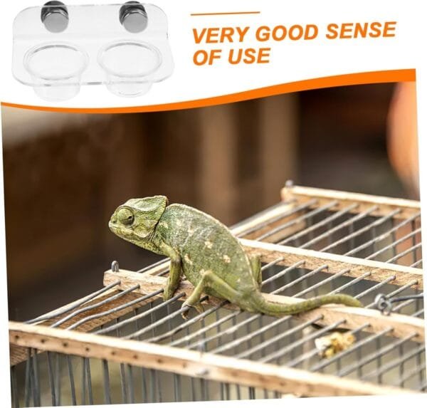 YARNOW 1 Juego Alimentador de Agua magnético Tazas de alimentación Gecko Tortuga Gusano Alimentador de Reptiles Bebedero para Reptiles tazones de Comida de Gecko tazón de Agua el plastico - Image 6