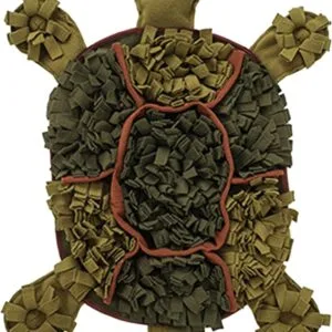 Eladcncmc Snuffle - Juguete de tortuga de peluche para perros, juguete dispensador de golosinas, resistente a los masticables, juguete suave para perros que fomenta las habilidades de búsqueda de